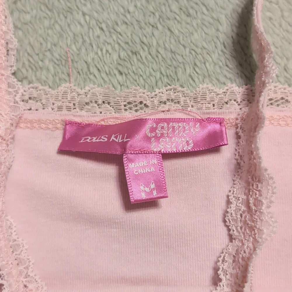 Dolls Kill X Candyland - Pink Princess Cropped Cami - M - Picture 2 of 2